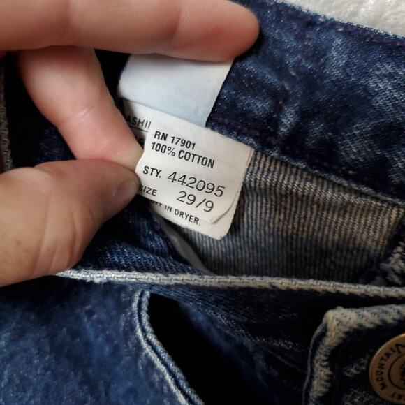 Vintage ROCKIES Waist 27 Blue Western Skirted Jeans - Picture 7 of 11